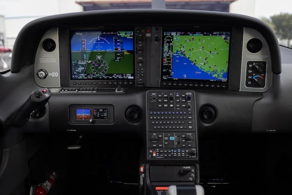 Avionics suite of a 2023 Cirrus SR20 G6.