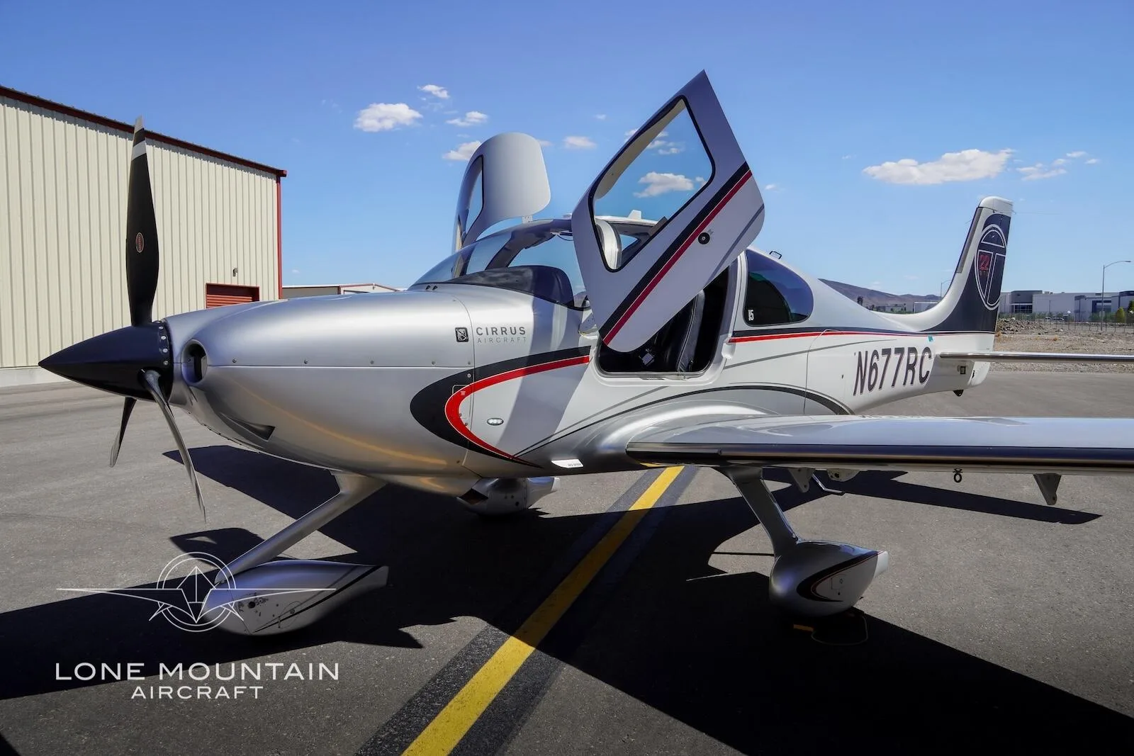 Exterior view of a 2013 Cirrus SR22T G5 GTS.