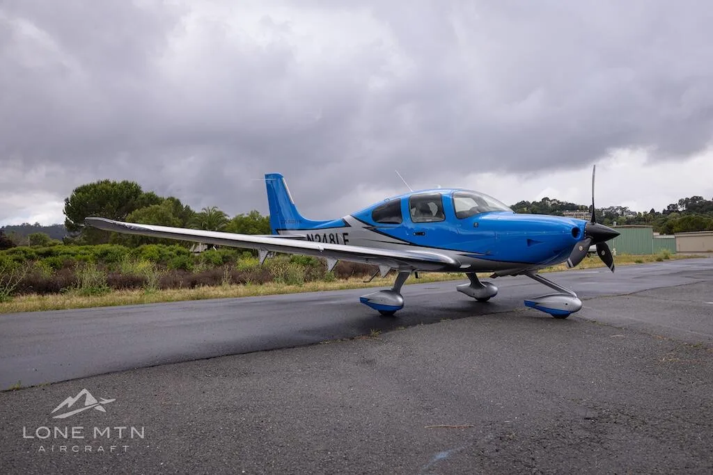 Exterior view of a 2020 Cirrus SR22T G6 GTS.