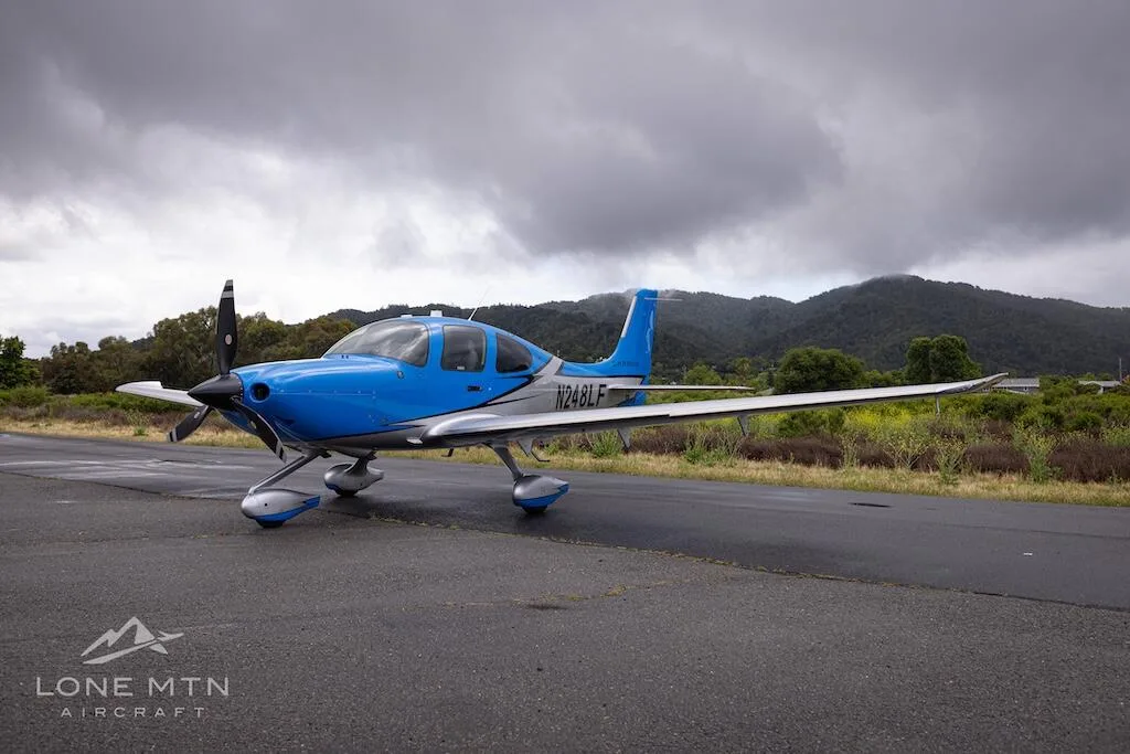 Exterior view of a 2020 Cirrus SR22T G6 GTS.