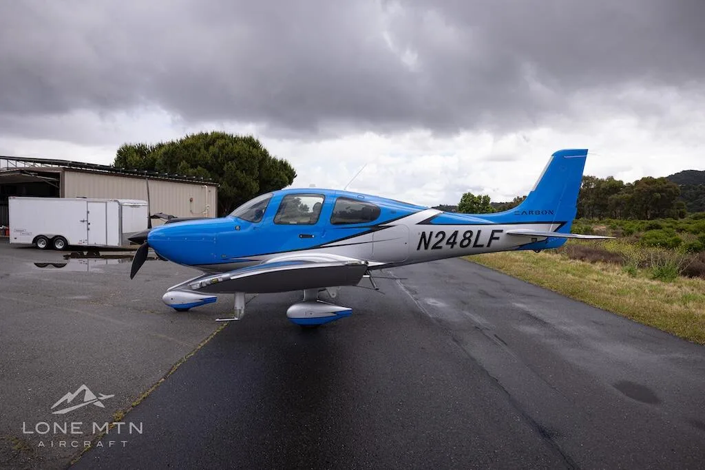 Exterior view of a 2020 Cirrus SR22T G6 GTS.