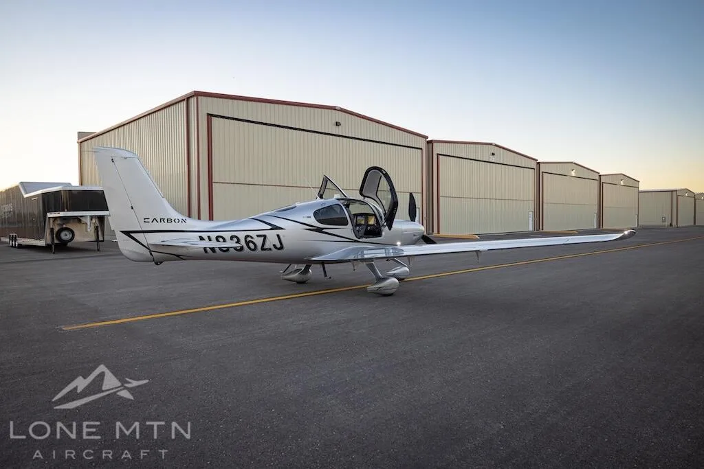 Exterior view of a 2023 Cirrus SR22T G6 GTS.