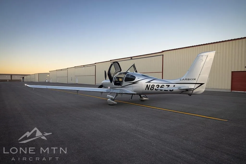 Exterior view of a 2023 Cirrus SR22T G6 GTS.