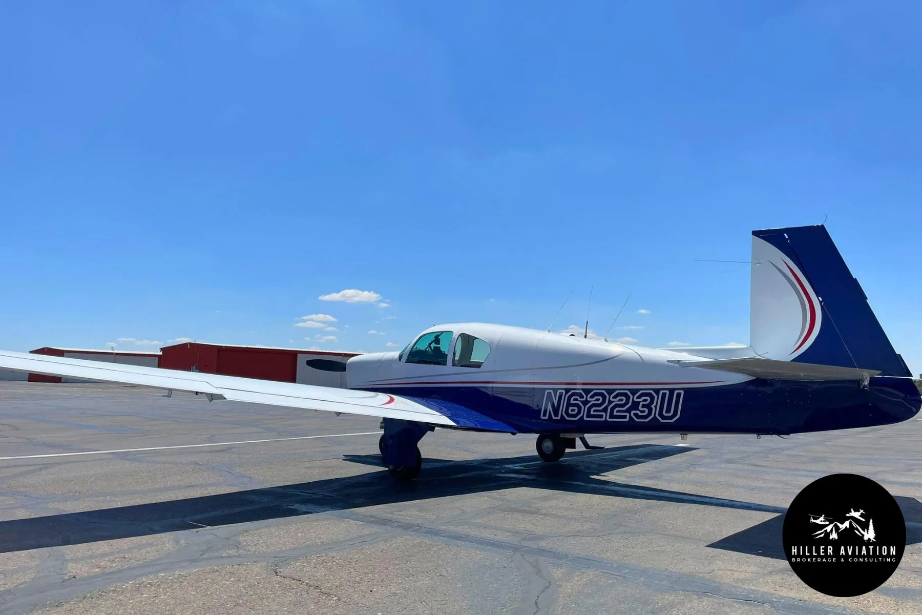 Exterior view of a 1962 Mooney M20C Mark 21 / Ranger.