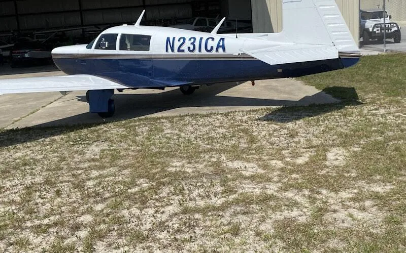 Exterior view of a 1979 Mooney M20K 231.
