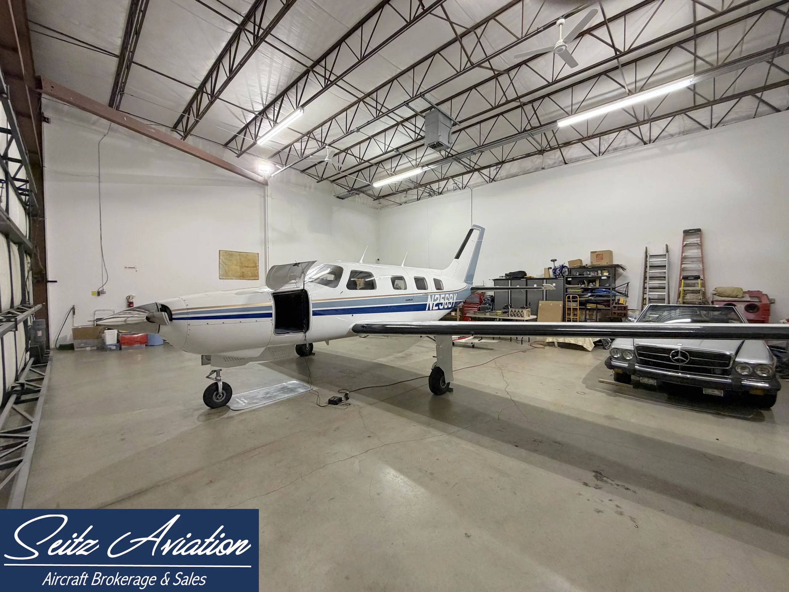 Exterior view of a Piper Malibu Included.