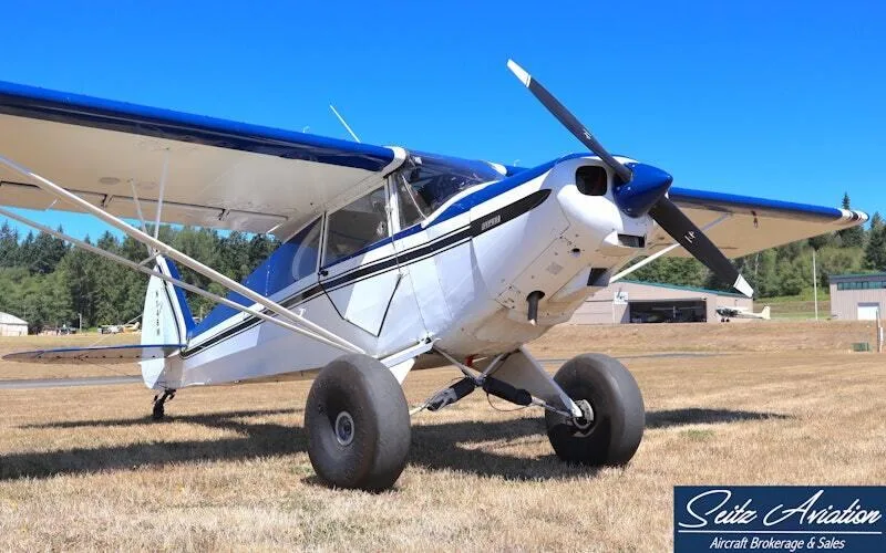 Exterior view of a 1946 Piper PA-12 Super Cruiser.