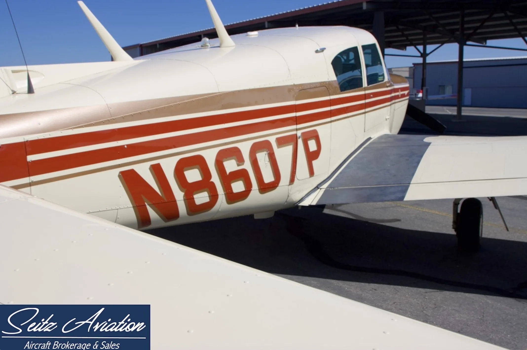 Exterior view of a 1965 Piper PA-24-400 Comanche.