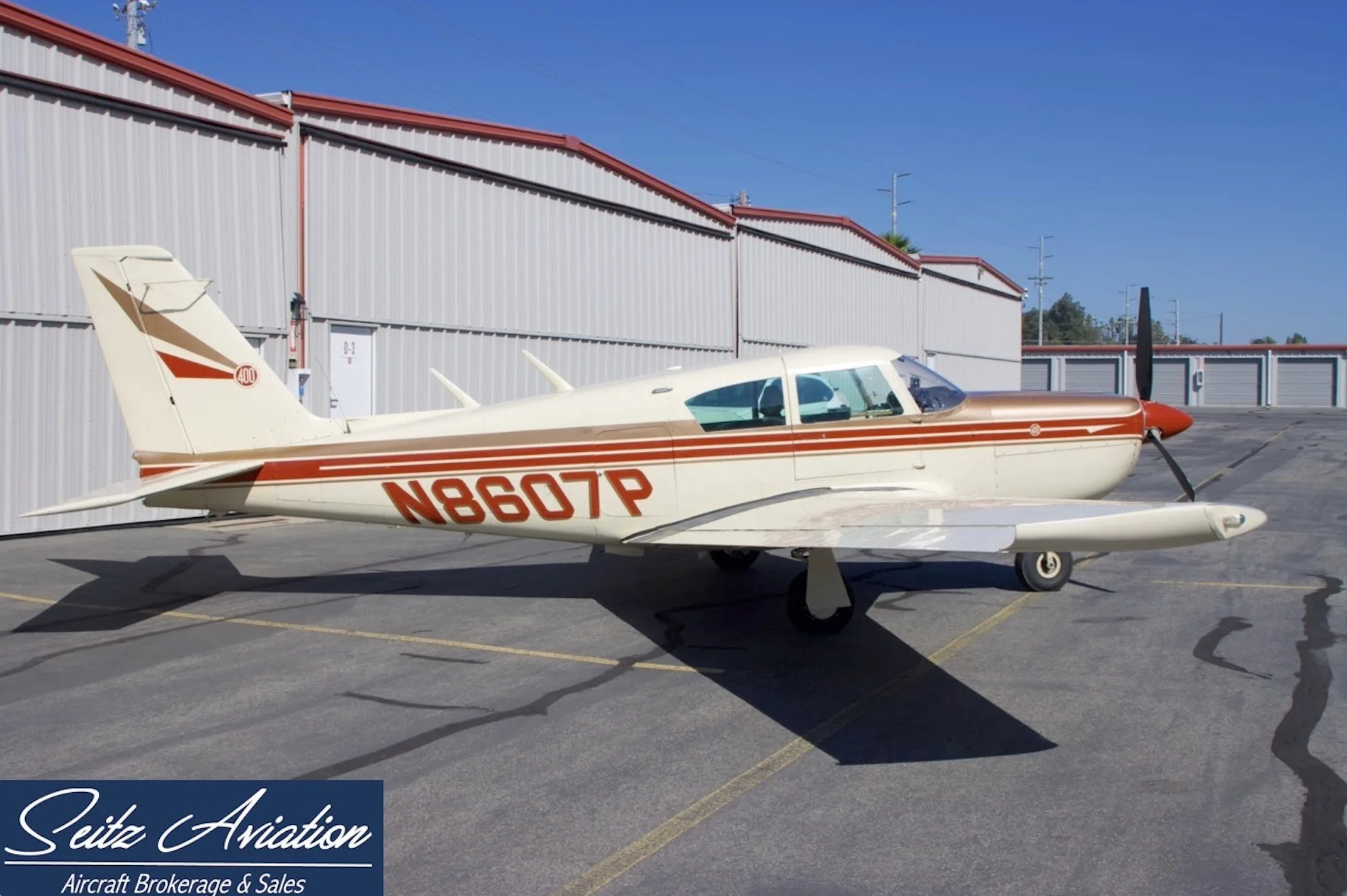 Exterior view of a 1965 Piper PA-24-400 Comanche.