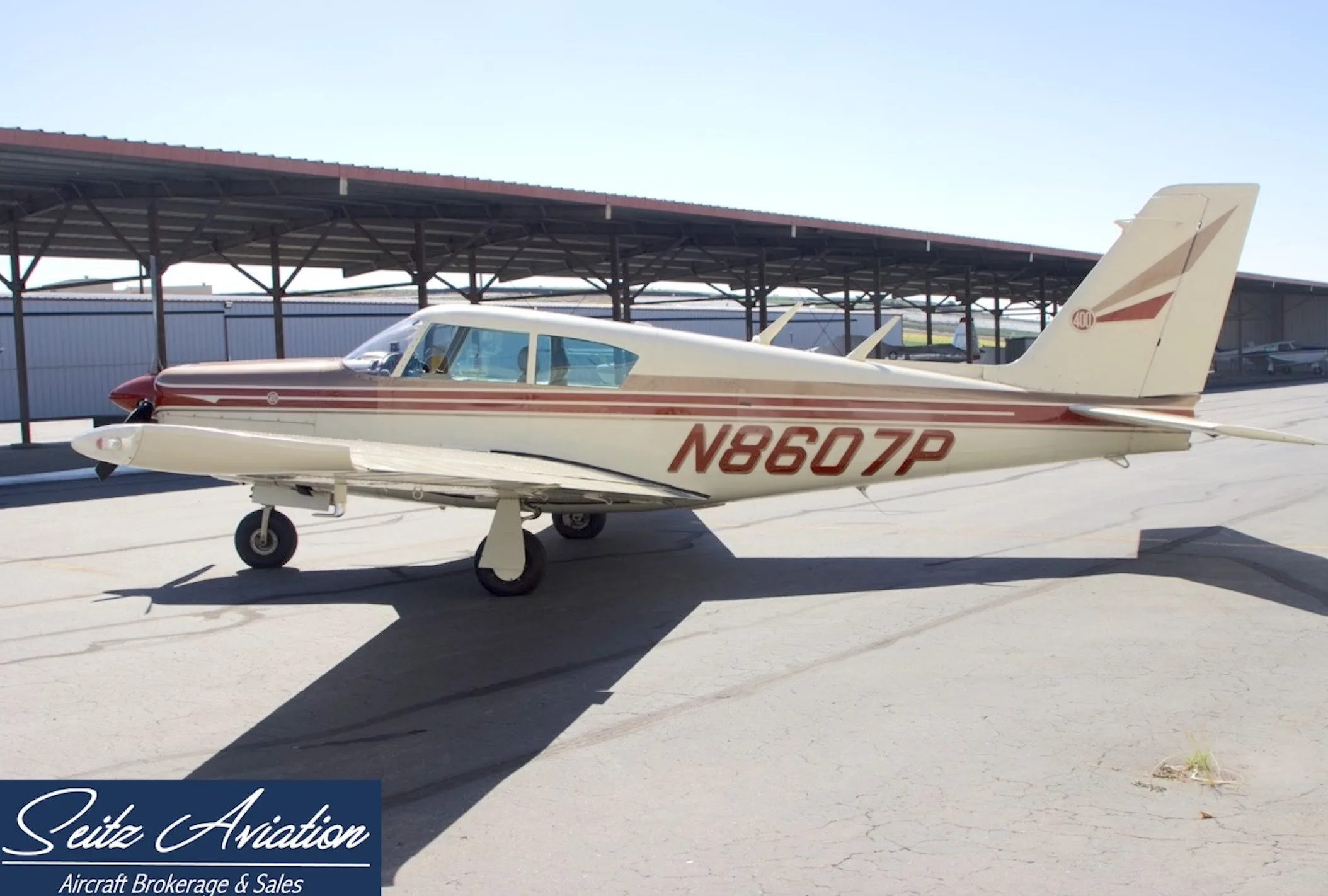 Exterior view of a 1965 Piper PA-24-400 Comanche.