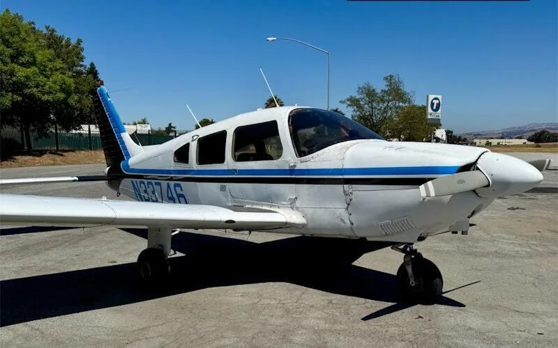 Exterior view of a 1975 Piper PA-28-180 Cherokee/Archer.