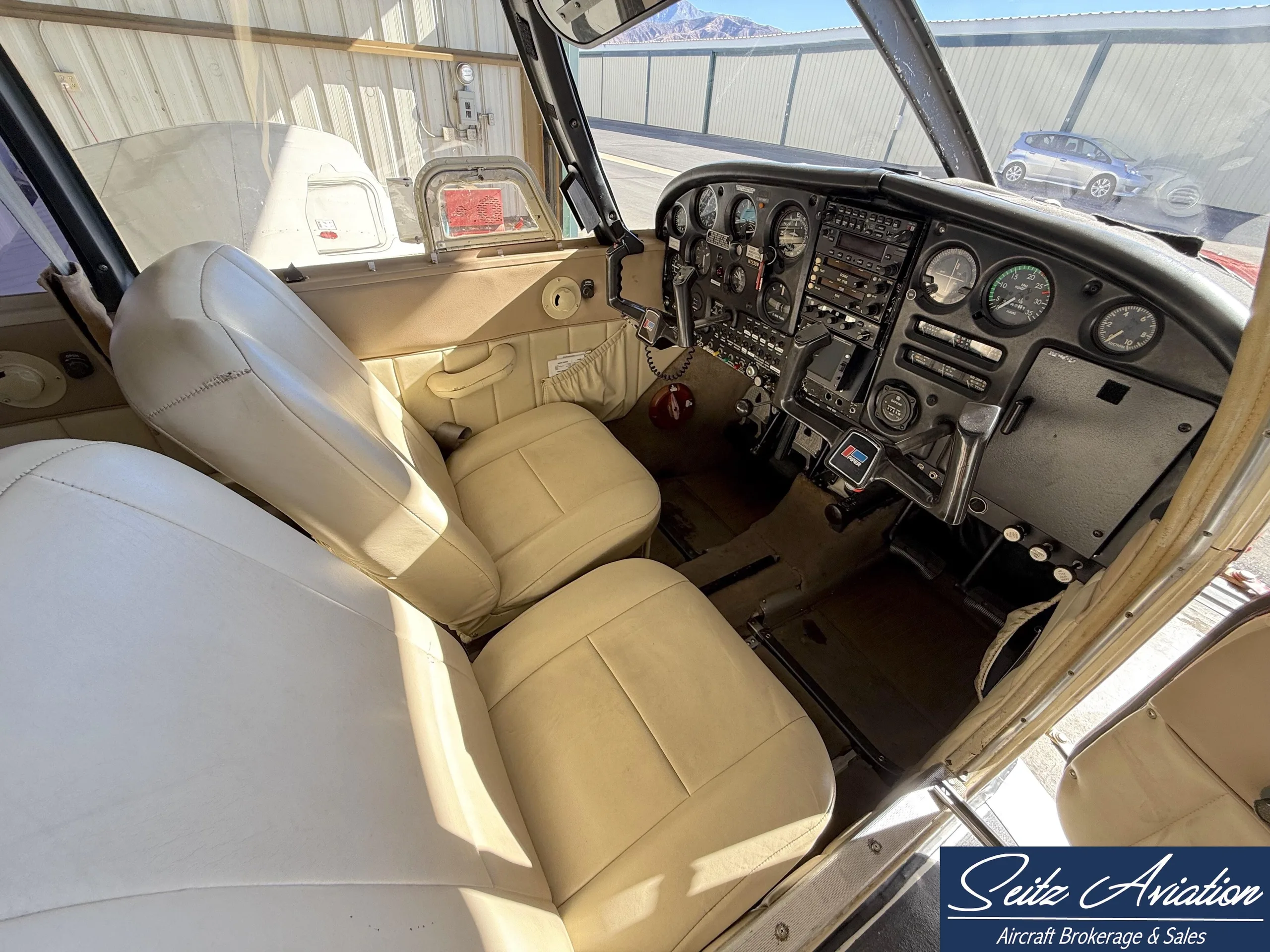 Cabin interior of a 1963 Piper PA-28-180 Cherokee/Archer.