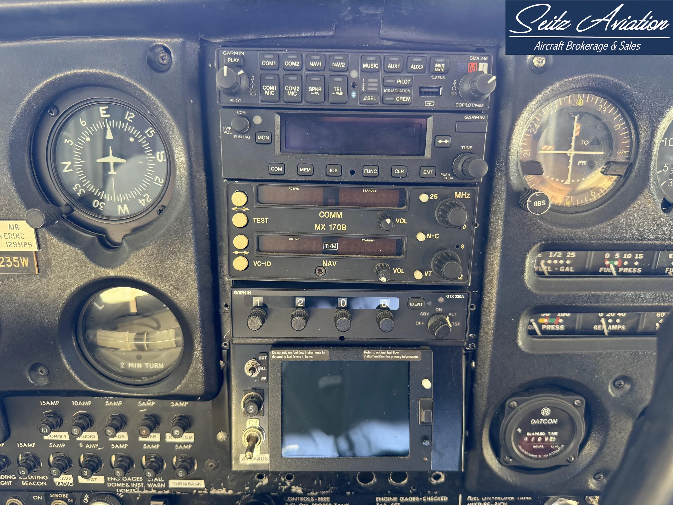 Avionics suite of a 1963 Piper PA-28-180 Cherokee/Archer.