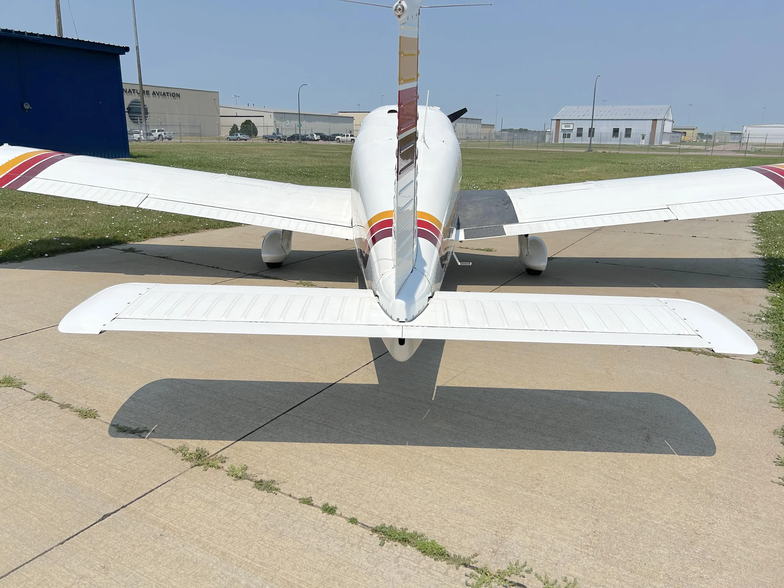 Exterior view of a 1964 Piper PA-28-235 Cherokee Pathfinder.
