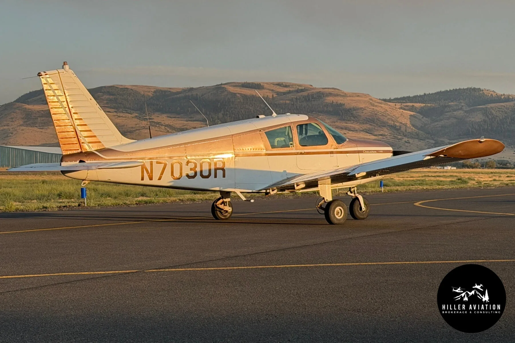 Exterior view of a 1966 Piper PA-28 Cherokee.