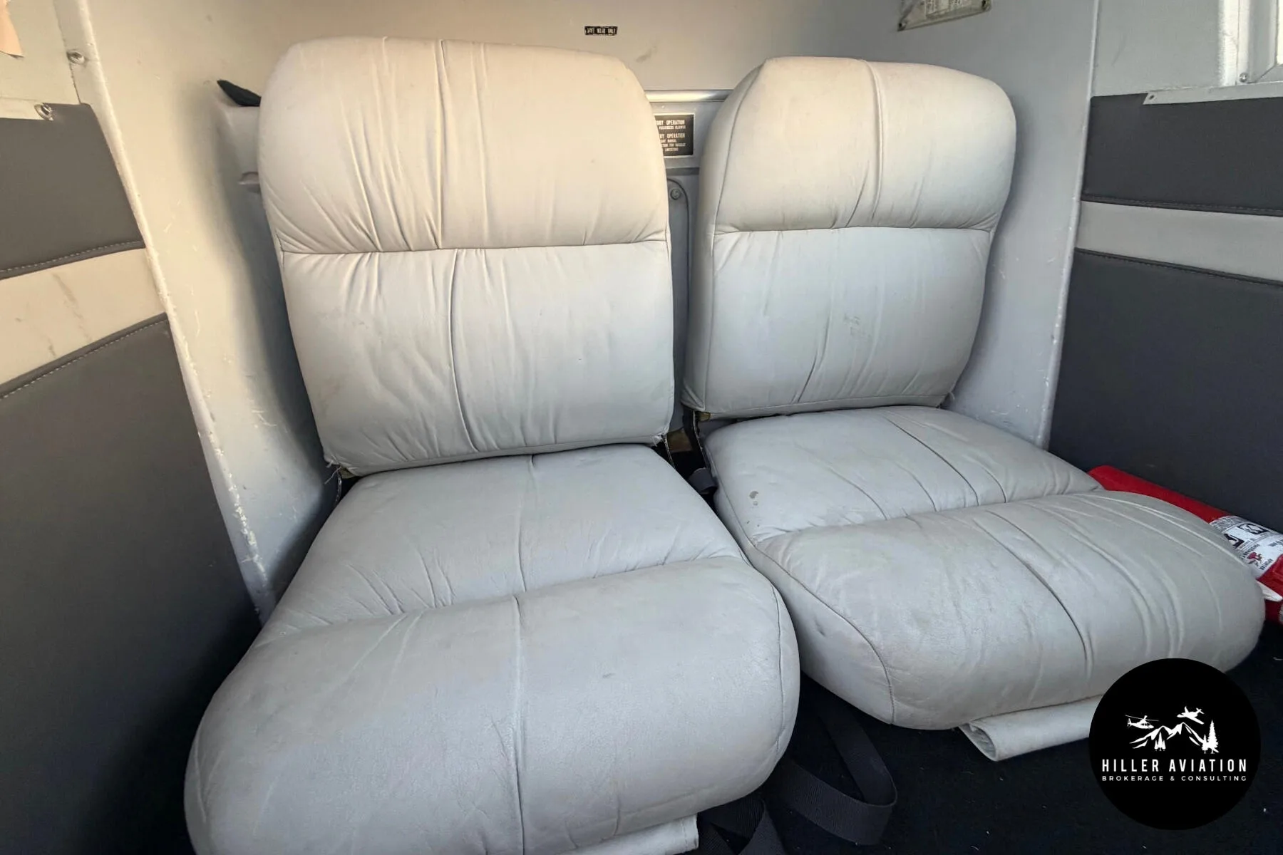 Cabin interior of a 1969 Piper PA-28 Cherokee.