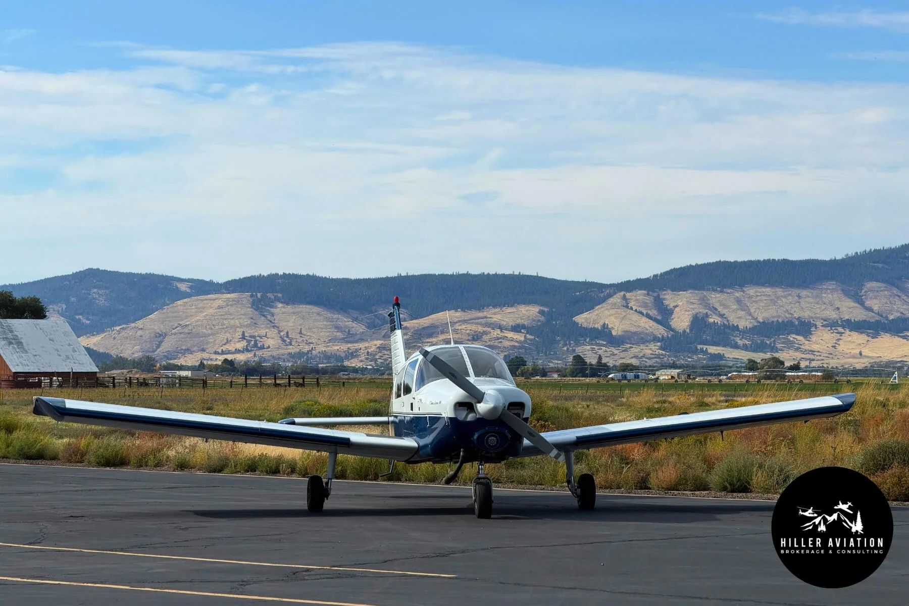 Exterior view of a 1967 Piper PA-28 Cherokee.