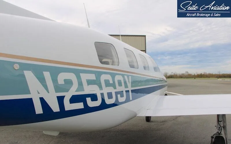 Exterior view of a 1985 Piper PA-46-310P Malibu.