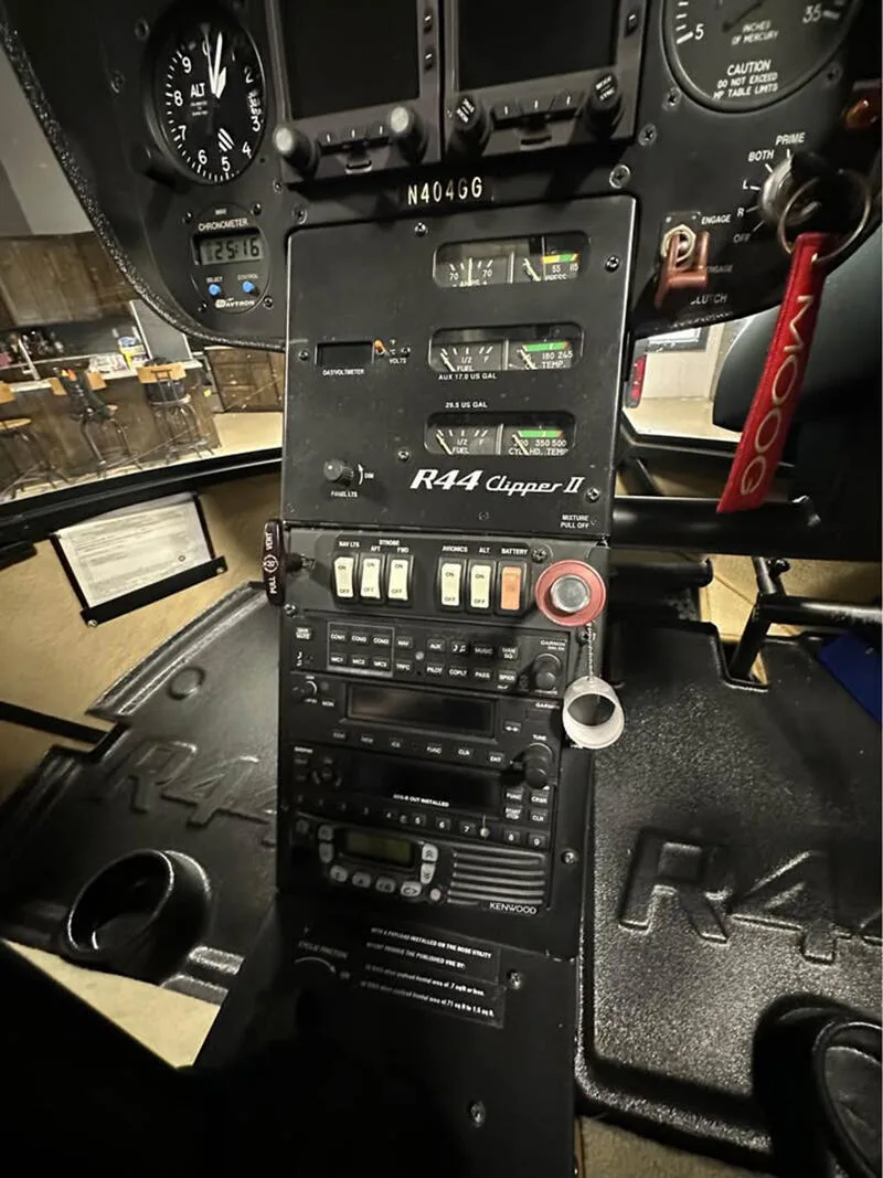 Avionics suite of a 2015 Robinson R44 Raven II.