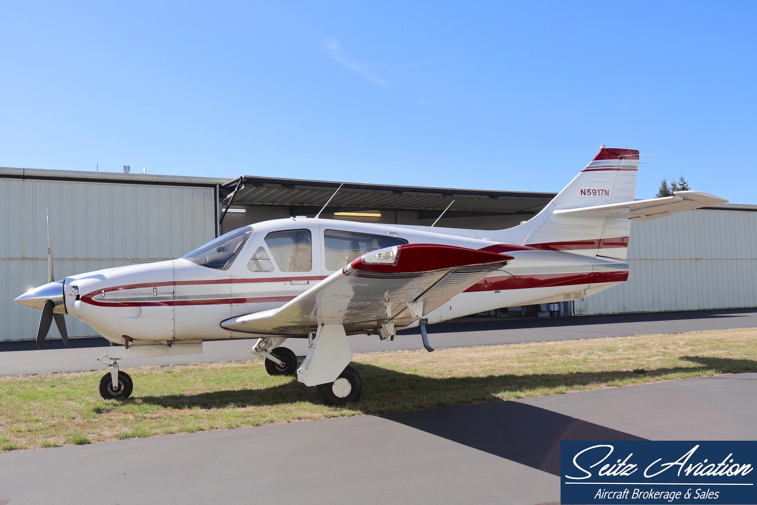 Exterior view of a 1979 Rockwell Commander 114A.