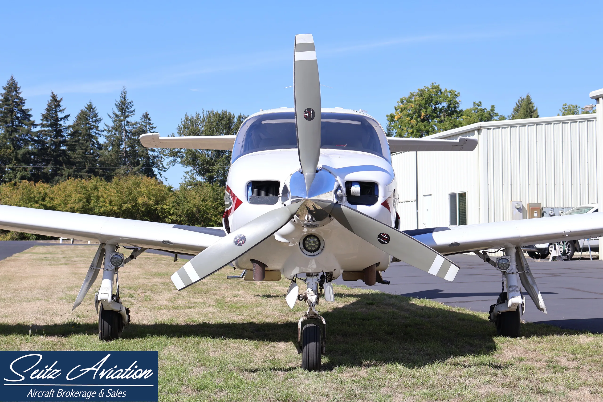 Exterior view of a 1979 Rockwell Commander 114A.