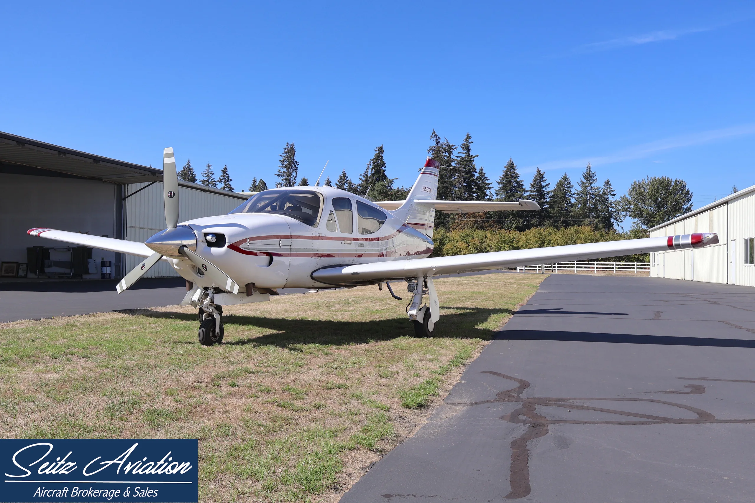 Exterior view of a 1979 Rockwell Commander 114A.