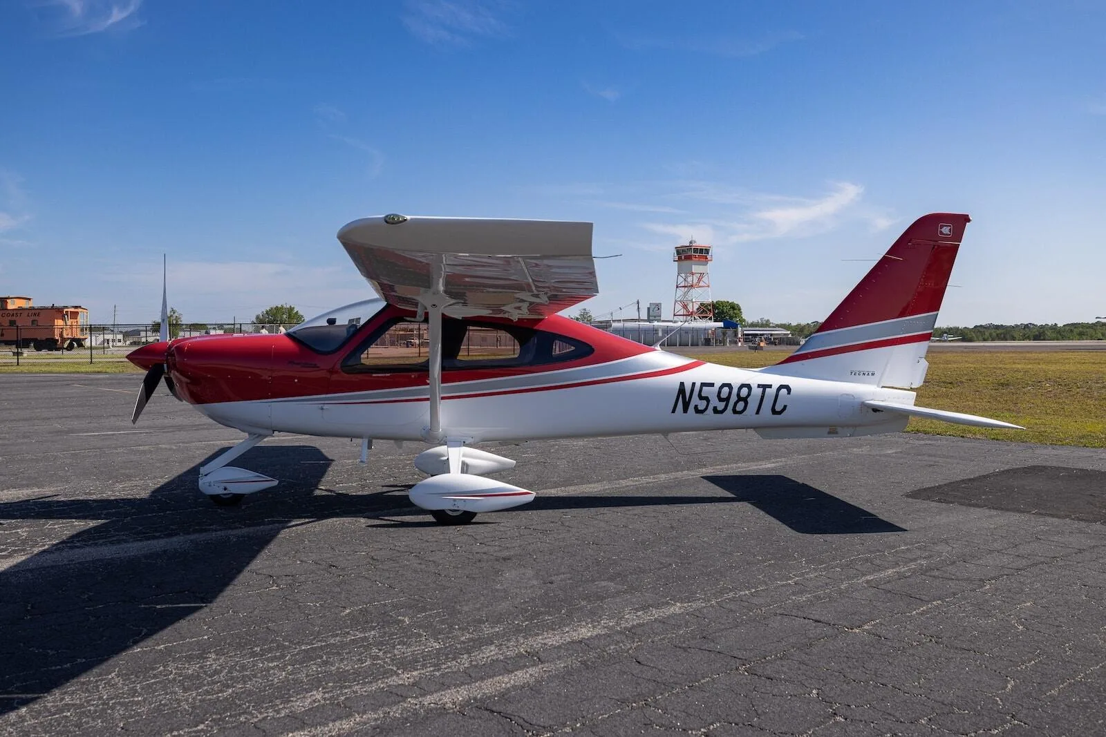 Exterior view of a 2022 Tecnam P2010 TDI.