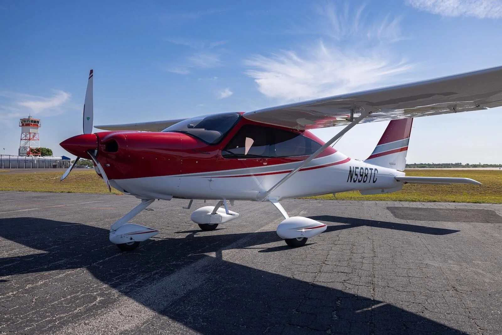 Exterior view of a 2022 Tecnam P2010 TDI.