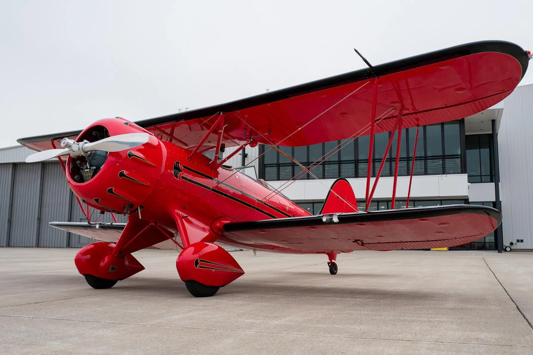 Engine detail of a 2009 Waco YMF-5.