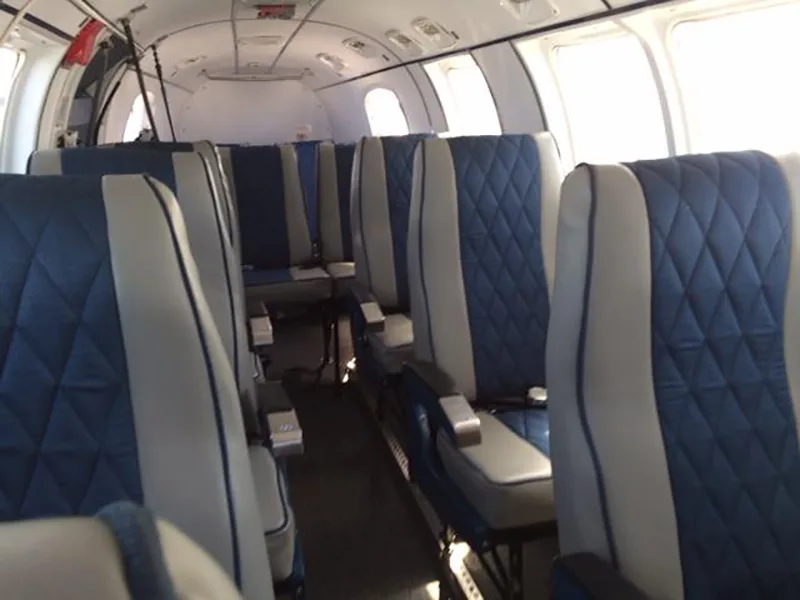 Cabin interior of a 1969 Beechcraft 99.