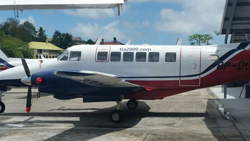 Exterior view of a 1969 Beechcraft 99, U-98.