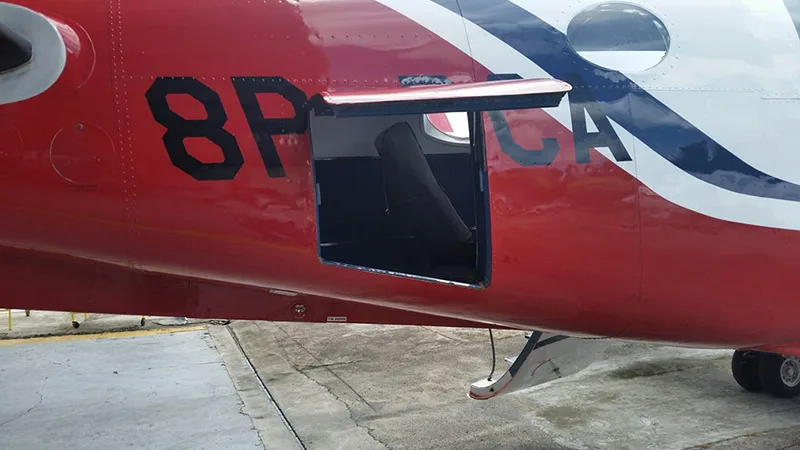 Exterior view of a 1969 Beechcraft 99, U-98.