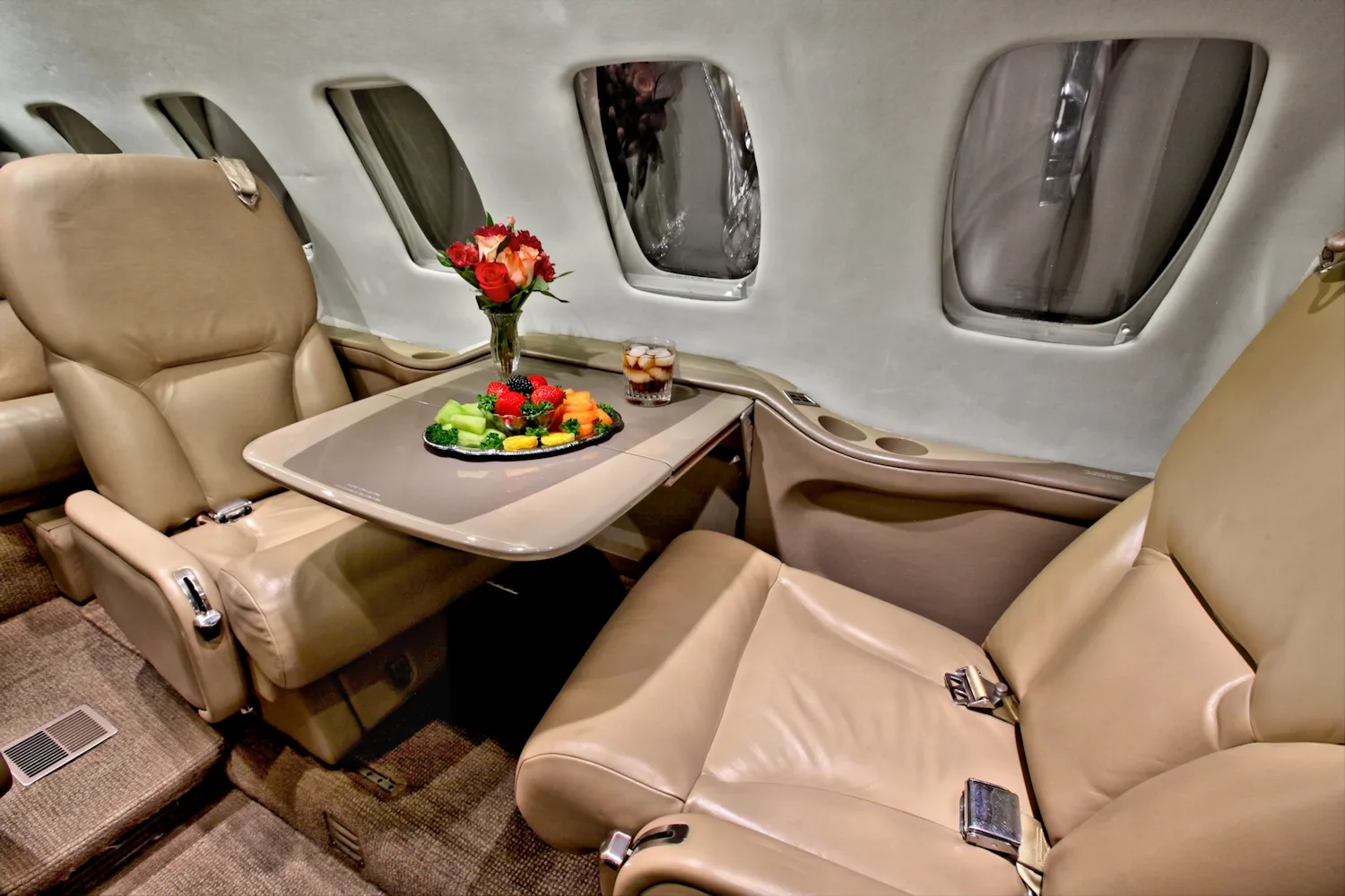 Cabin interior of a 1998 Cessna Citation Bravo.