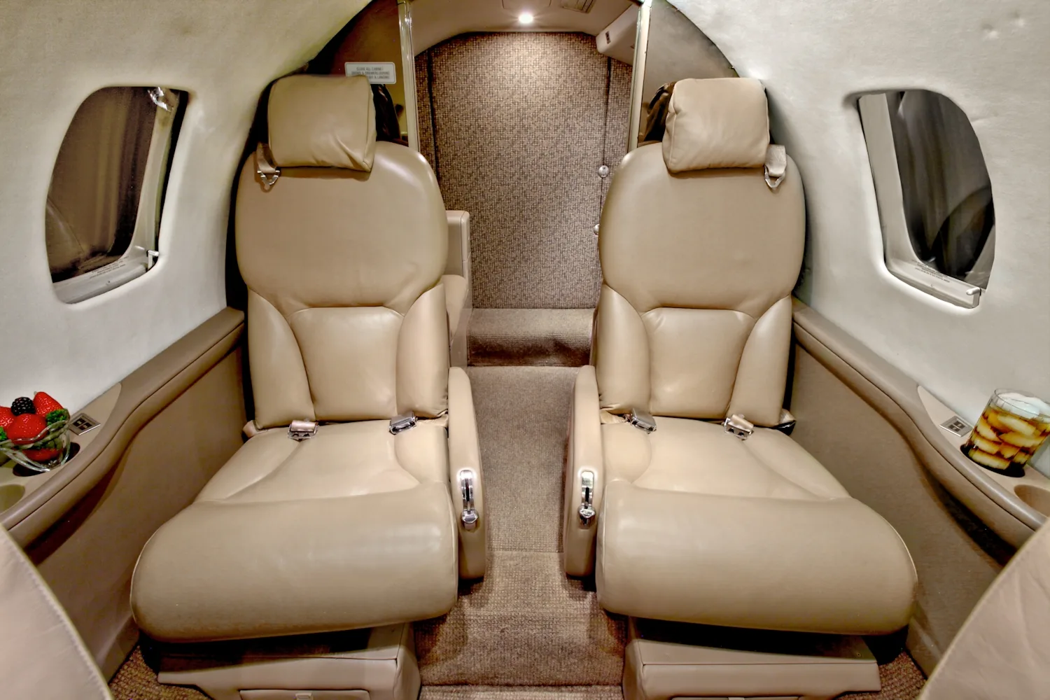 Cabin interior of a 1998 Cessna Citation Bravo.