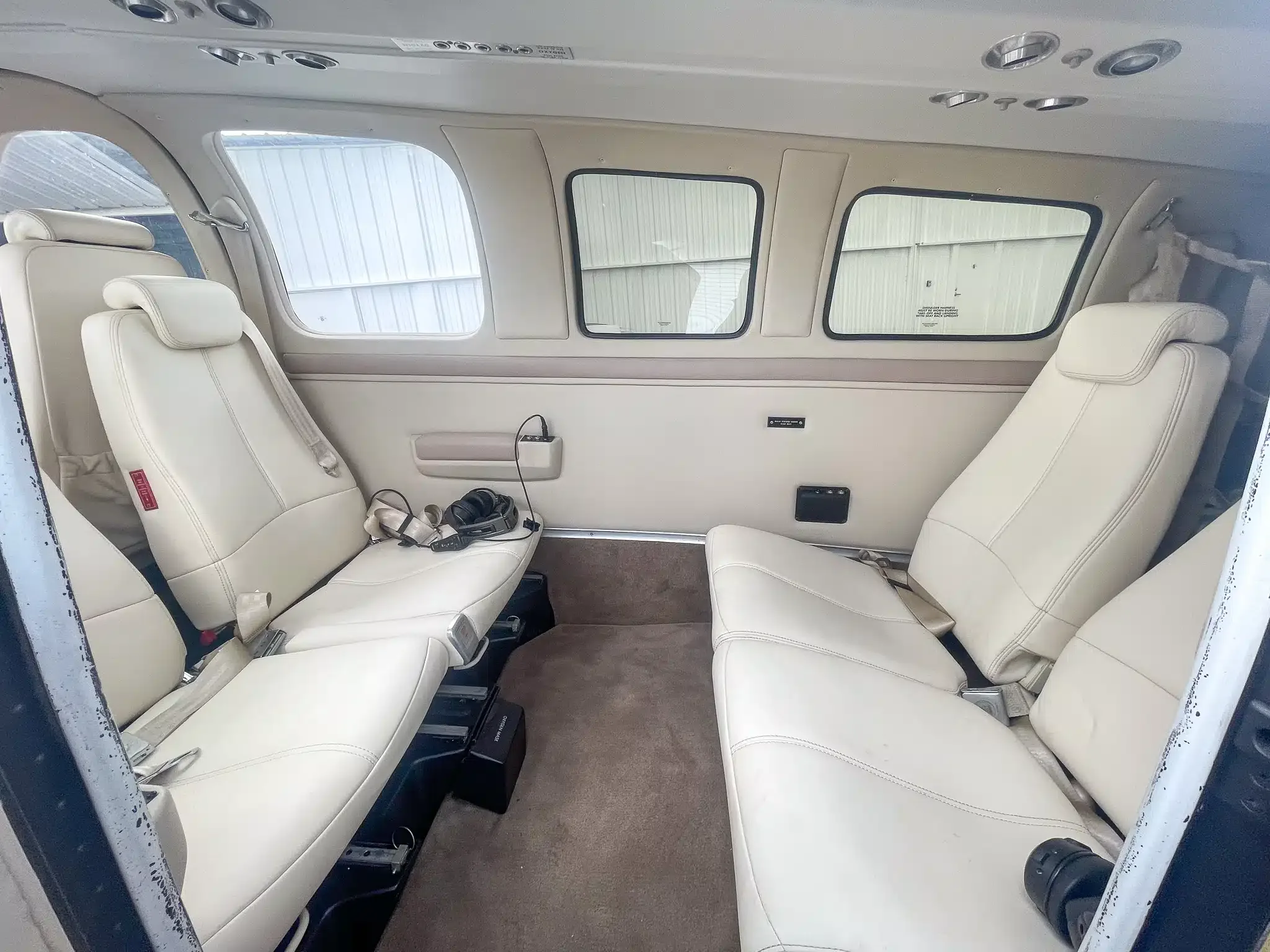 Cabin interior of a 1982 Beechcraft 58P Baron.