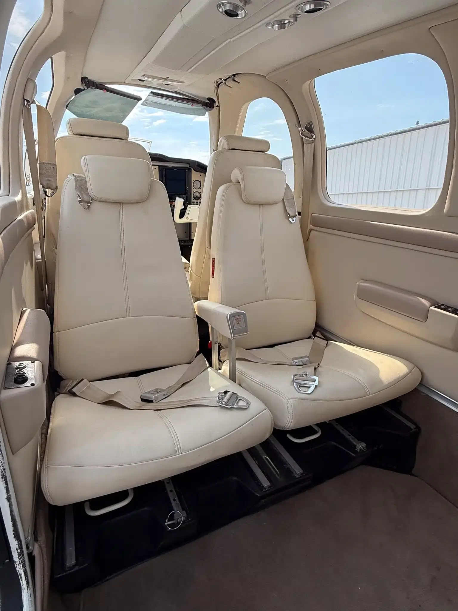 Cabin interior of a 1982 Beechcraft 58P Baron.