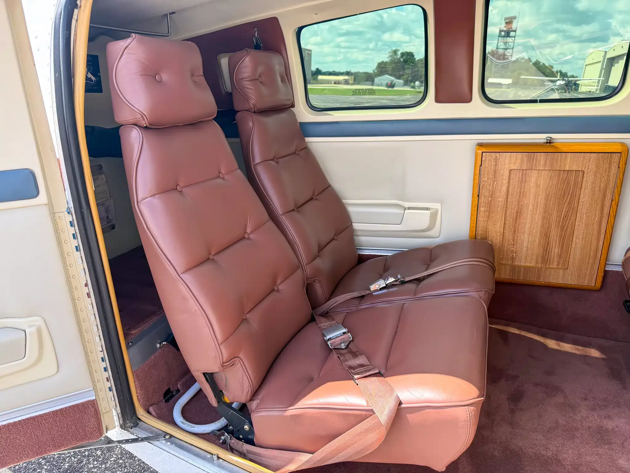 Cabin interior of a 1993 Beechcraft Bonanza A36.