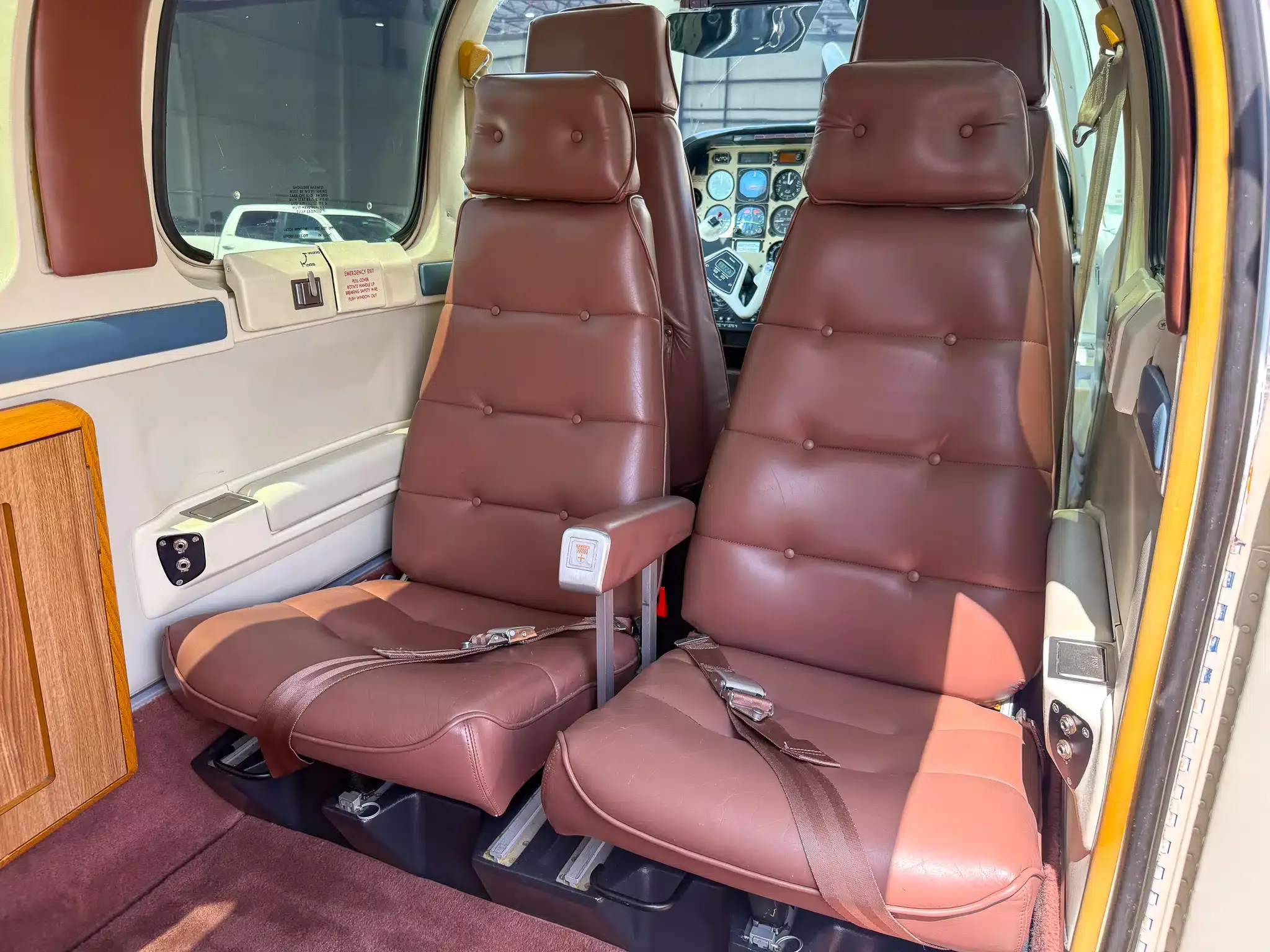 Cabin interior of a 1993 Beechcraft Bonanza A36.