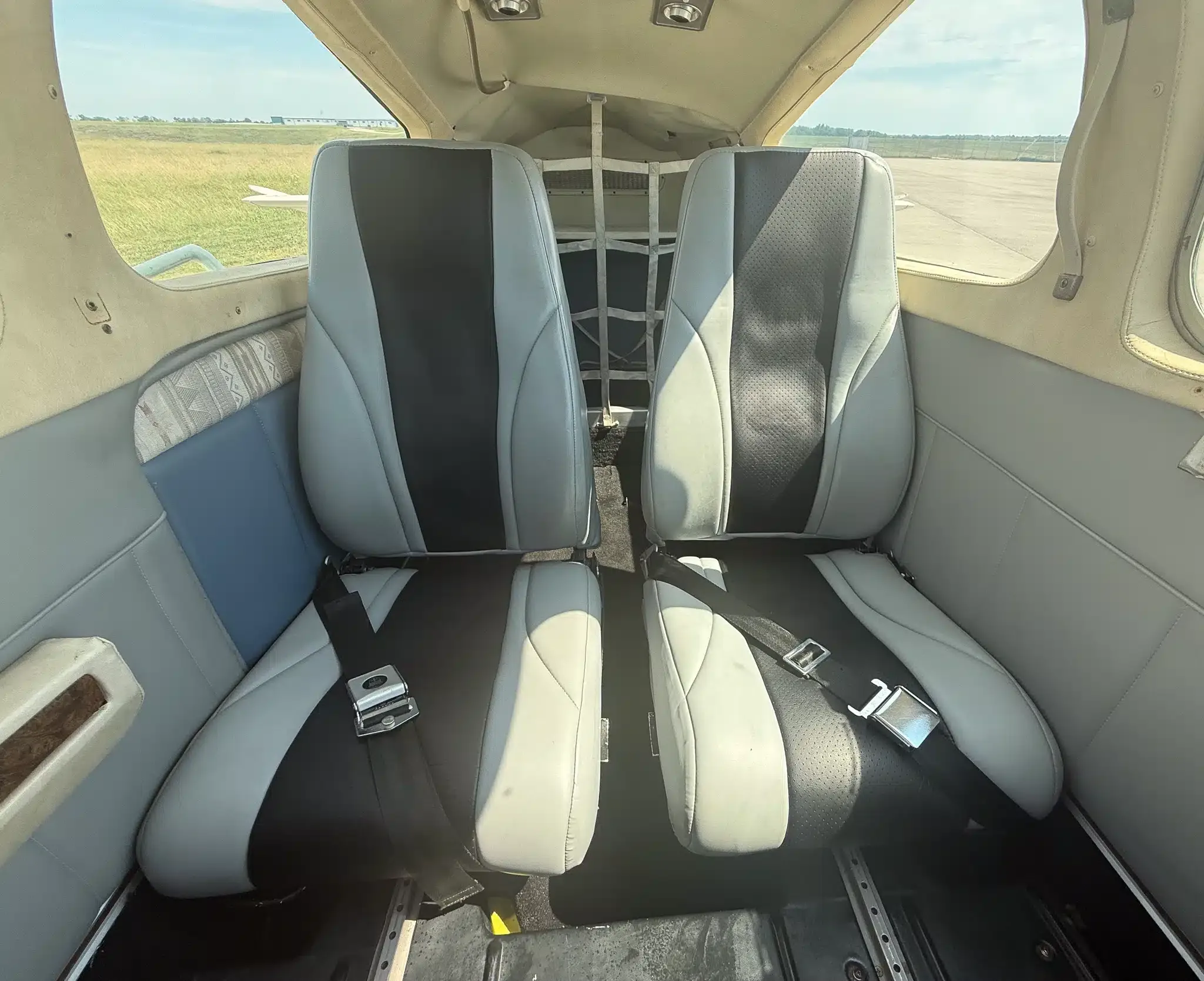 Cabin interior of a 1974 Beechcraft B55 Baron.