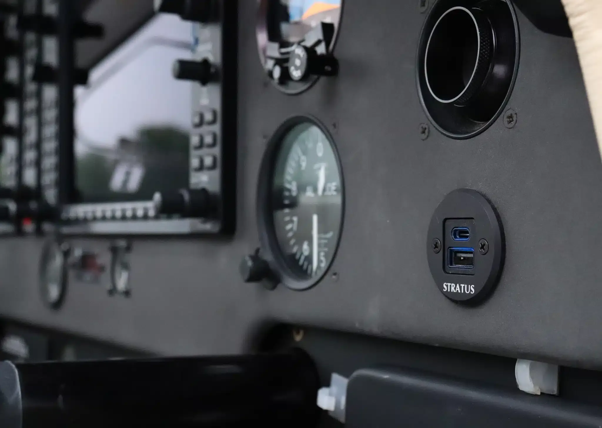 Cockpit and instrument panel of a 2007 Beechcraft G36 TN Bonanza.