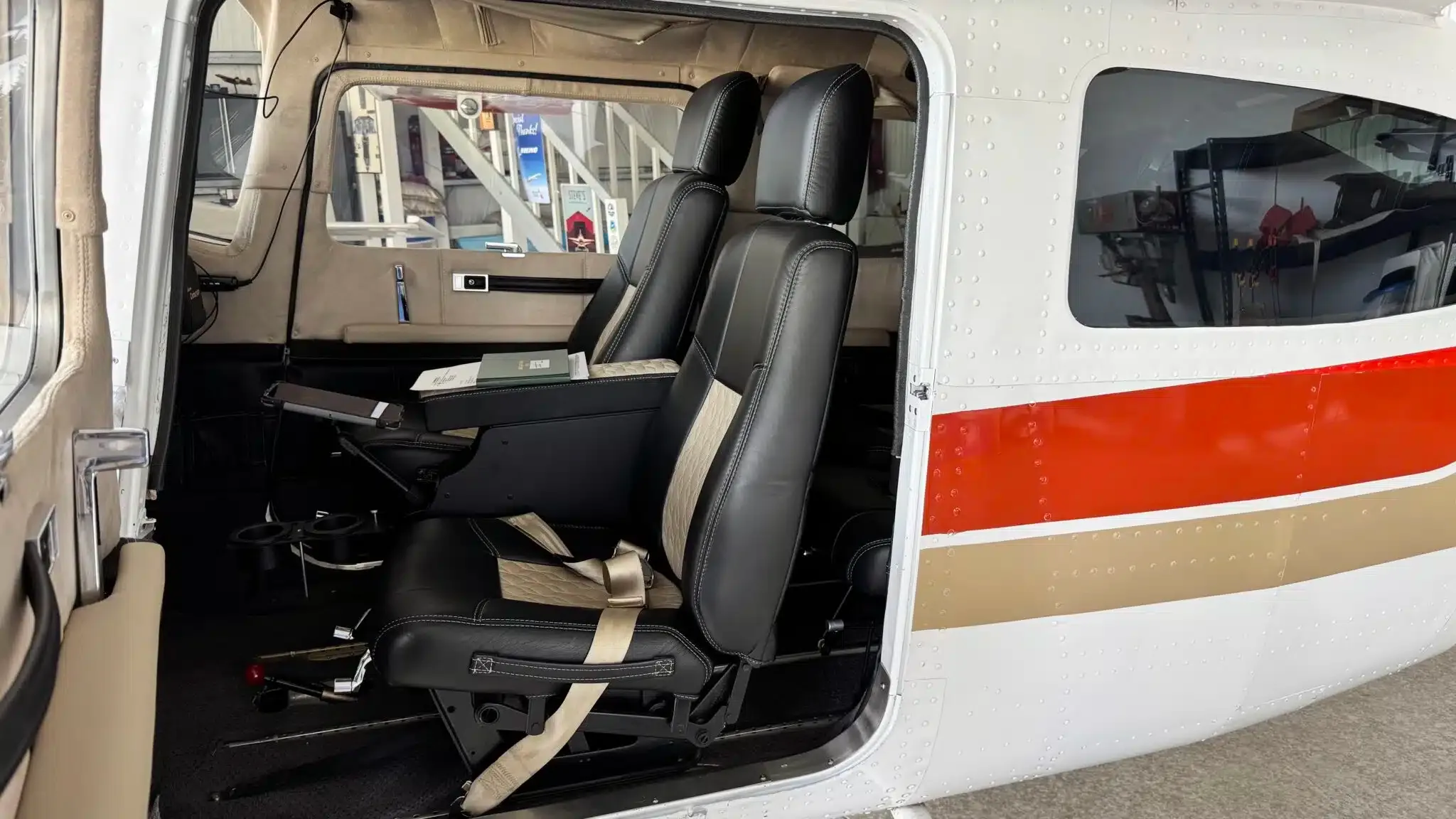 Cabin interior of a 1977 Cessna T210M Centurion.