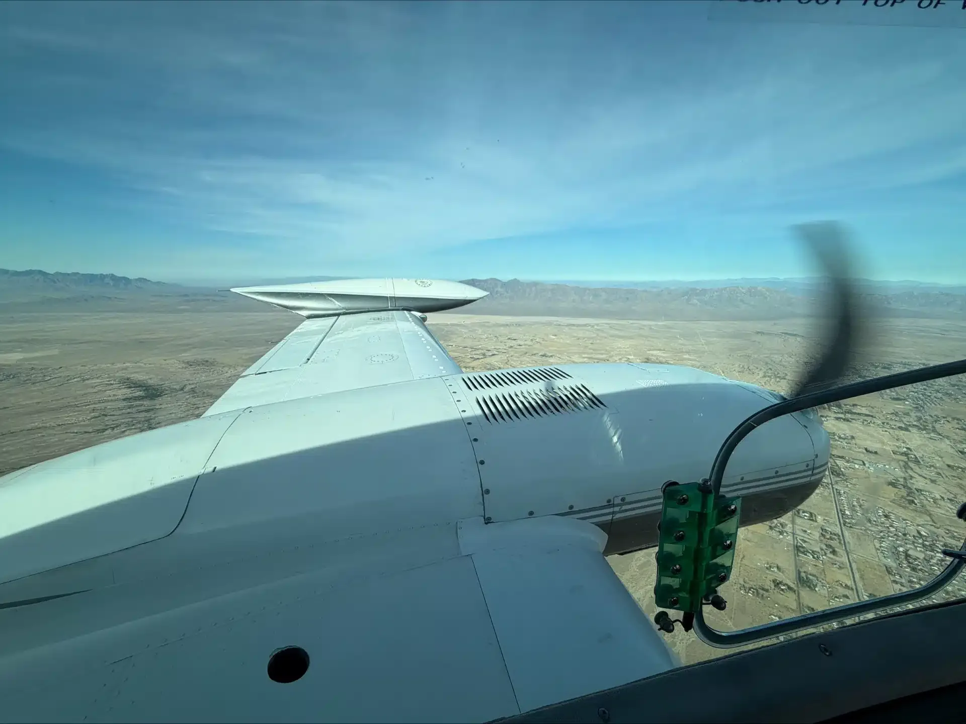 Cockpit and instrument panel of a 1979 Cessna T310R.