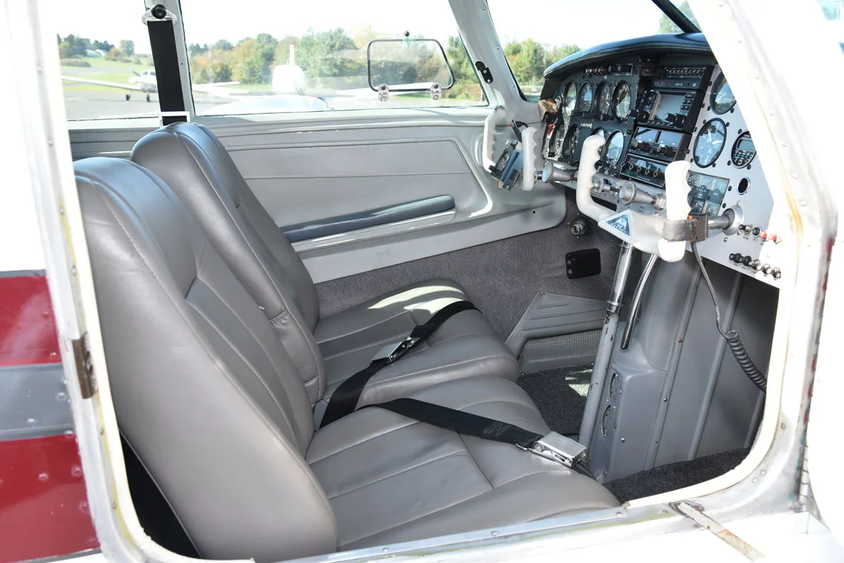 Cabin interior of a 1966 Mooney M20C.