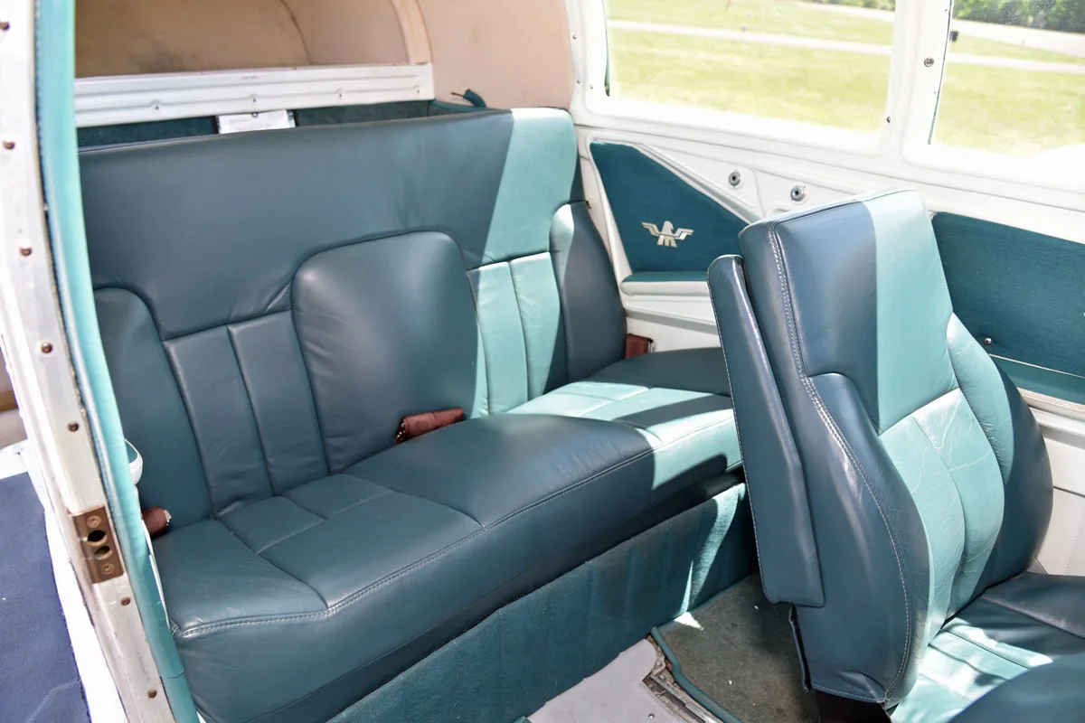 Cabin interior of a 1966 Mooney M20E Super 21.
