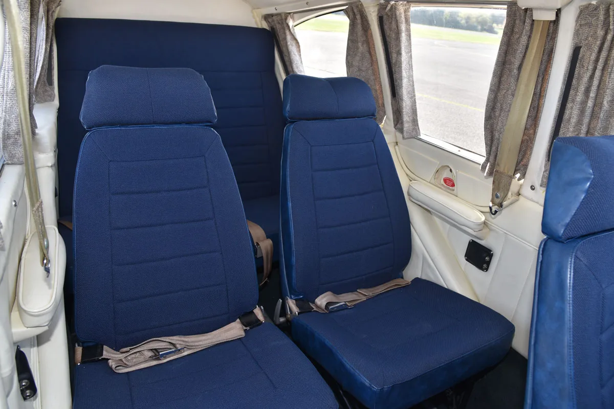 Cabin interior of a 1978 Piper Aztec F.