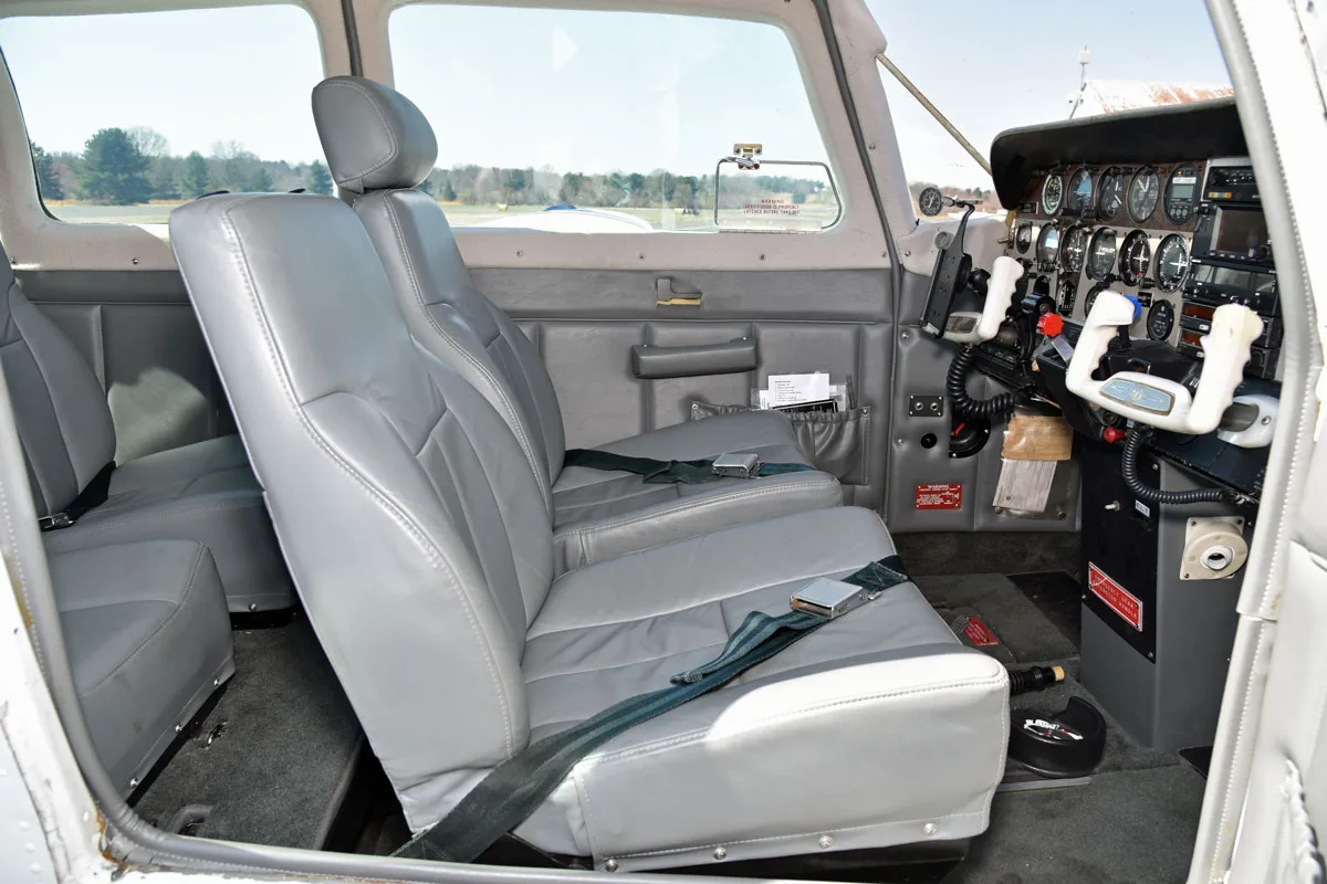 Cabin interior of a 1975 Beech B24-R Sierra ’75.