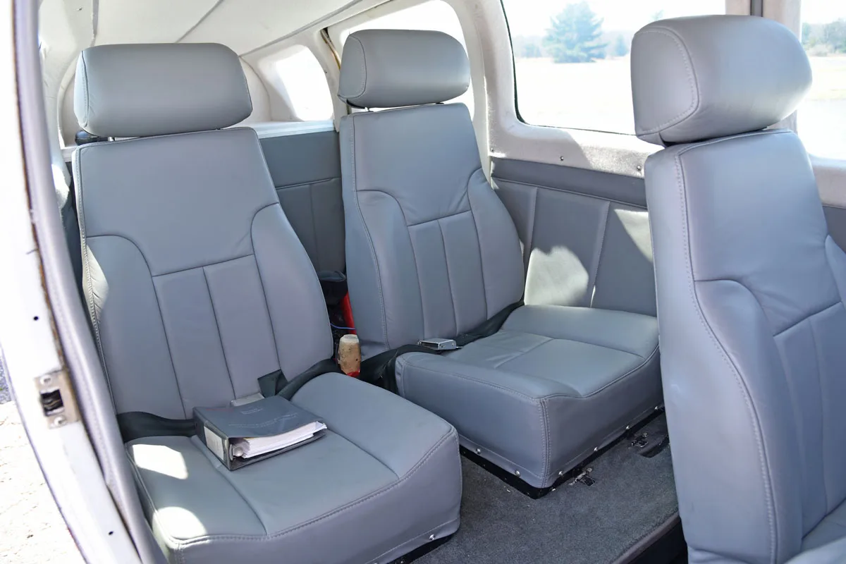 Cabin interior of a 1975 Beech B24-R Sierra ’75.