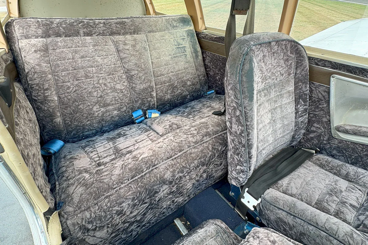 Cabin interior of a 1968 Piper PA-28-180D Cherokee.