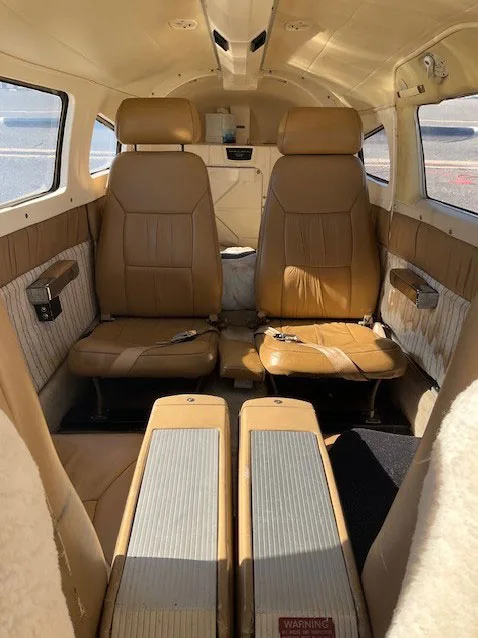 Cabin interior of a 1982 Piper PA 34 220T.