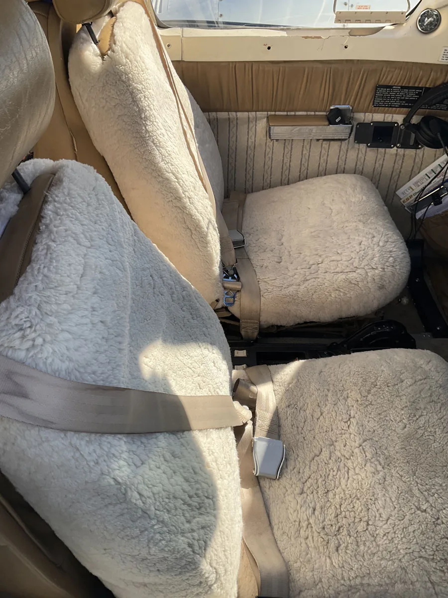 Cabin interior of a 1982 Piper PA 34 220T.
